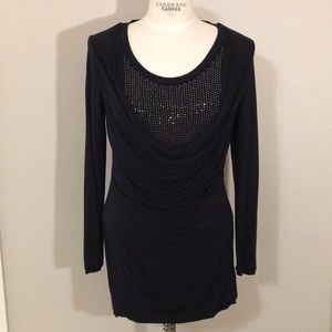 LS knit scoop-neck top